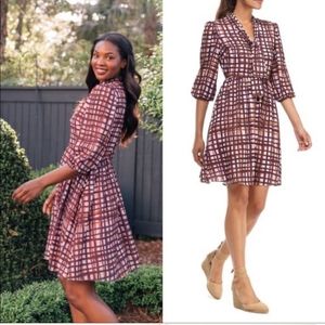 Retro Gal Meets Glam Lindsay Windowpane Dress NWOT 6